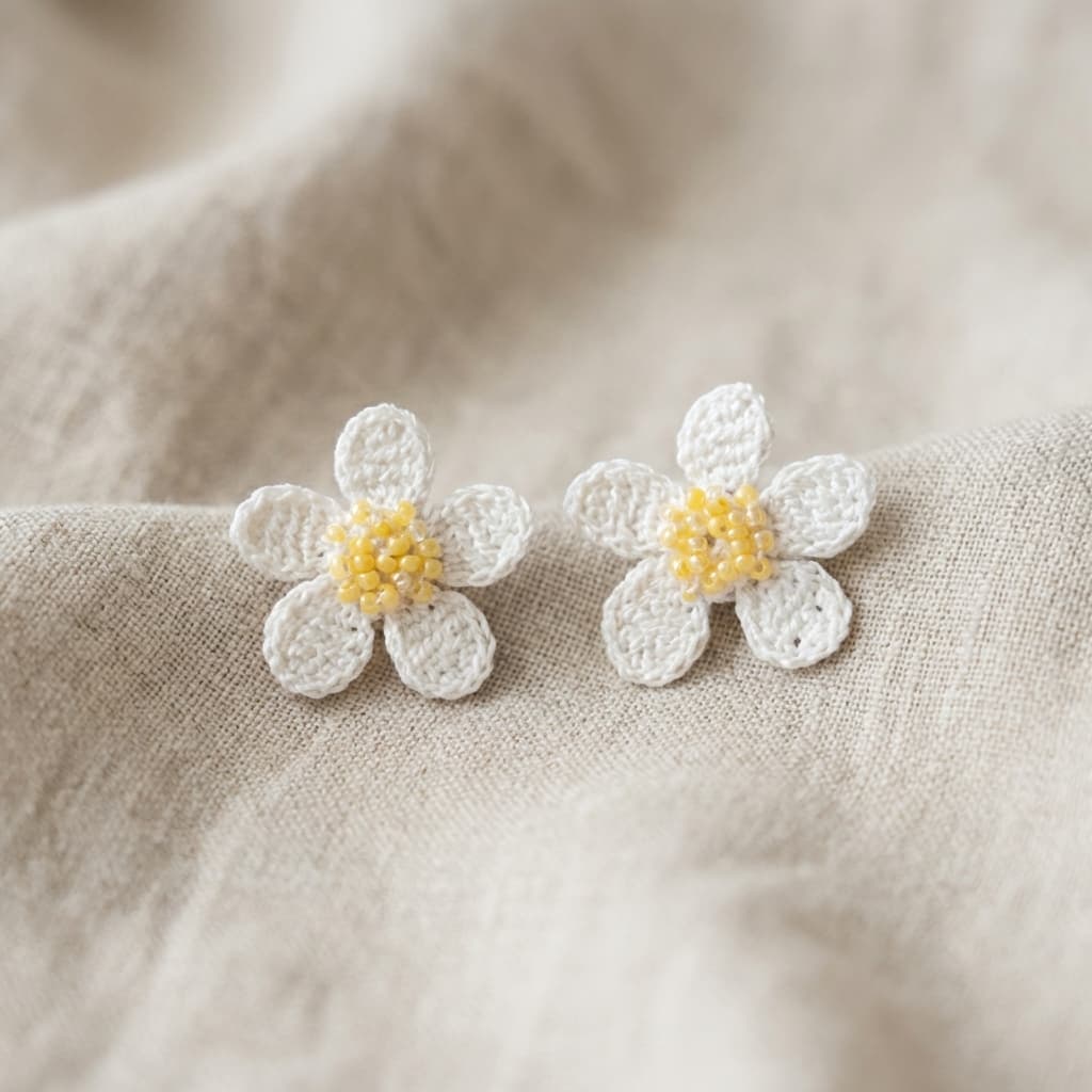 květinové náušnice zakázková výroba šperků jasmín